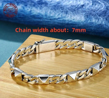 Load image into Gallery viewer, Genuine 925 Sterling Silver Bracelets with unique styles and design - Style 3. Buy from 100Sterling.com. Free Delivery.