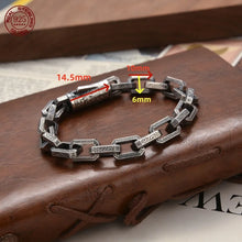 Load image into Gallery viewer, Genuine 925 Sterling Silver Bracelets with unique styles and design - Style 9. Buy from 100Sterling.com. Free Delivery.