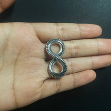 Load image into Gallery viewer, 925 Sterling Silver Infinite Symbol Snake Pattern Pendant Necklace . Buy at 100Sterling.com.