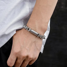 Load image into Gallery viewer, S925 Sterling Silver Rattan Square O-Chain Bracelet. Buy at 100Sterling.com.