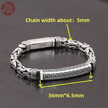 Load image into Gallery viewer, Genuine 925 Sterling Silver Bracelets with unique styles and design - Style 6. Buy from 100Sterling.com. Free Delivery.