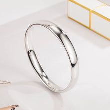 Load image into Gallery viewer, Smooth 925 Sterling Silver 8mm Bangle Bracelet. Buy at 100Sterling.com