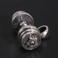 Load image into Gallery viewer, 925 Sterling Silver Dumbbell Pendant Only For Men and Women Fitness Enthusiasts. Buy at 100Sterling.com