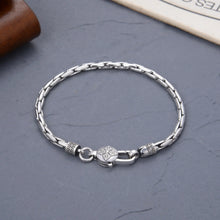 Load image into Gallery viewer, Genuine 925 Sterling Silver Bracelets with unique styles and design - Style 14. Buy from 100Sterling.com. Free Delivery.