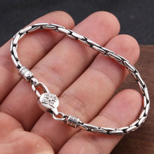 Load image into Gallery viewer, Genuine 925 Sterling Silver Bracelets with unique styles and design - Style 14. Buy from 100Sterling.com. Free Delivery.