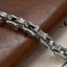 Load image into Gallery viewer, S925 Sterling Silver Rattan Square O-Chain Bracelet. Buy at 100Sterling.com.