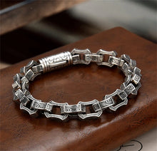 Load image into Gallery viewer, S925 Sterling Silver Rattan Square O-Chain Bracelet. Buy at 100Sterling.com.