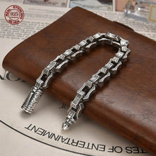 Load image into Gallery viewer, Genuine 925 Sterling Silver Bracelets with unique styles and design - Style 7. Buy from 100Sterling.com. Free Delivery.