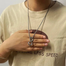 Load image into Gallery viewer, 925 Sterling Silver Infinite Symbol Snake Pattern Pendant Necklace