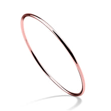 Load image into Gallery viewer, Minimalist 925 Sterling Silver Rose Gold-plated Ultra-Slim 2mm Hoop Bracelet. Buy from 100Sterling.com