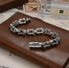 Load image into Gallery viewer, S925 Sterling Silver Rattan Square O-Chain Bracelet. Buy at 100Sterling.com.