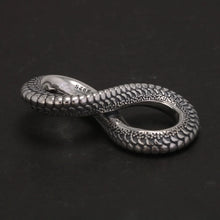 Load image into Gallery viewer, 925 Sterling Silver Infinite Symbol Snake Pattern Pendant Necklace . Buy at 100Sterling.com.