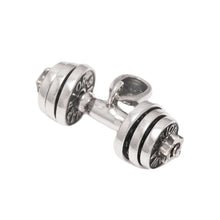Load image into Gallery viewer, 925 Sterling Silver Dumbbell Pendant Only For Men and Women Fitness Enthusiasts. Buy at 100Sterling.com