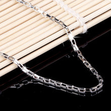 Load image into Gallery viewer, Men's Sterling Silver Box Chain Necklace