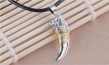 Load image into Gallery viewer, Men's Sterling Silver Wolf Tooth Necklace