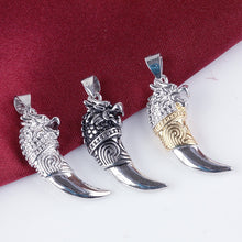 Load image into Gallery viewer, Men's Sterling Silver Wolf Tooth Necklace