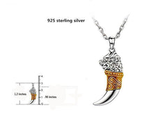 Load image into Gallery viewer, Men's Sterling Silver Wolf Tooth Necklace