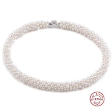 Load image into Gallery viewer, 18 Inch Cluster Design Freshwater Pearl Necklace, Freshwater pearls, classic pearls, women's pearls, women's necklace, pearl necklace, stylish pearl necklace, white pearls, white pearl necklace, 100sterling.com