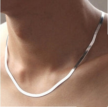 Load image into Gallery viewer, Men's Sterling Silver Traditional Snake Chain Necklace