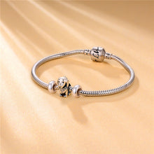 Load image into Gallery viewer, Smooth finish genuine 925 sterling silver bead spacer, 925 genuine sterling silver bead stopper, designer bead spacer,  DIY bracelets, Pandora style bracelet, 100Sterling.com
