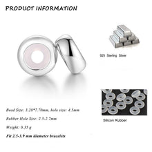 Load image into Gallery viewer, Smooth finish genuine 925 sterling silver bead spacer, 925 genuine sterling silver bead stopper, designer bead spacer,  DIY bracelets, Pandora style bracelet, 100Sterling.com