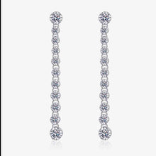 Load image into Gallery viewer, 925 Sterling Silver 1.18 Carat Moissanite Long Earrings