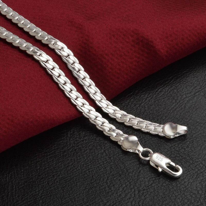 Pure Silver Men's Jewelry Silver Chains Men's Dressy Sterling