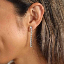 Load image into Gallery viewer, 925 Sterling Silver 1.18 Carat Moissanite Long Earrings