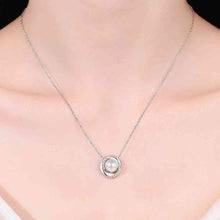 Load image into Gallery viewer, 925 Sterling Silver Pearl &amp; Moissanite Pendant Necklace