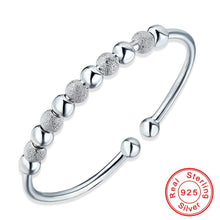 Load image into Gallery viewer, 990 Sterling Silver Women Bead Open Cuff Bracelet. 100Sterling.com
