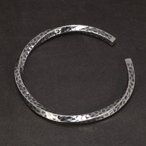 999 Thai Silver Twisted Cuff Bangles For Men And Women - Two Styles