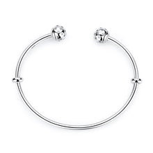 Load image into Gallery viewer, Sterling Silver Bangle Bracelet, Pandora style bracelet, Women's Bracelet, Fashion Bracelet, 100Sterling.com, Design-it-Yourself Bracelet