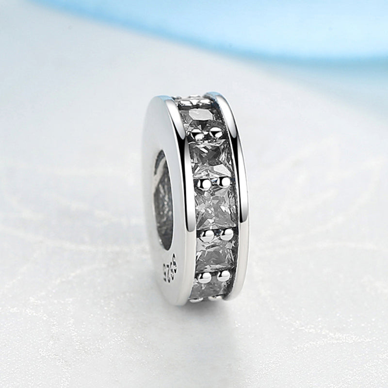 Shining Elegance Clip with Clear CZ, Sterling silver