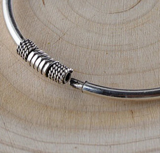 ★HARANG★ Silver Tied Rope Bangle Bracelet s-l400.jpg