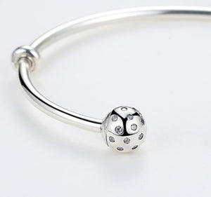 Sterling Silver Bangle Bracelet, Pandora style bracelet, Women's Bracelet, Fashion Bracelet, 100Sterling.com, Design-it-Yourself Bracelet