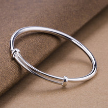 Load image into Gallery viewer, Classic 925 Sterling Silver Adjustable Smooth Bracelet. 100Sterling.com