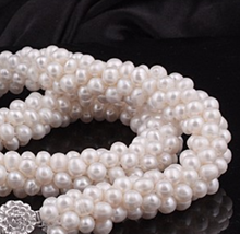 Load image into Gallery viewer, 18 Inch Cluster Design Freshwater Pearl Necklace, Freshwater pearls, classic pearls, women's pearls, women's necklace, pearl necklace, stylish pearl necklace, white pearls, white pearl necklace, 100sterling.com