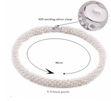 Load image into Gallery viewer, 18 Inch Cluster Design Freshwater Pearl Necklace, Freshwater pearls, classic pearls, women's pearls, women's necklace, pearl necklace, stylish pearl necklace, white pearls, white pearl necklace, 100sterling.com