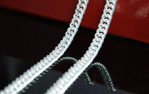 Tibetan Silver Horse Whip Chain Necklace