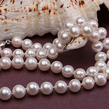 Load image into Gallery viewer, White Pearl Necklace, Earring and Bracelet Set, Wedding Jewelry, Bridal jewelry, Bridal Necklace, Pearl Necklace, Pearl Earrings, Pearl Bracelet, 100Sterling.com, Sterling Silver and pearls, Silver pearls, Pearl Jewelry, Pearls
