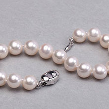 Load image into Gallery viewer, White Pearl Necklace, Earring and Bracelet Set, Wedding Jewelry, Bridal jewelry, Bridal Necklace, Pearl Necklace, Pearl Earrings, Pearl Bracelet, 100Sterling.com, Sterling Silver and pearls, Silver pearls, Pearl Jewelry, Pearls