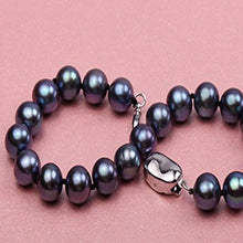 Load image into Gallery viewer, 8- 8.5mm AAA Blue Freshwater Pearl Bracelet, Freshwater Pearl Bracelet, Wedding Jewelry, Bridal Jewelry, Bridal Pearls, Wedding Pearls, Pearl Bracelet, 8mm Pearl Bracelet, 8.5mm Pearl Bracelet, Freshwater Pearls, 100Sterling.com, Freshwater Pearl Bracelet, Large Pearls, Freshwater pearls, Classic Pearl Bracelet, 100Sterling.com, Wedding Jewelry, Anniversary pearls, Evening Pearls, Daytime Pearls, Fashion Pearls