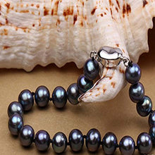 Load image into Gallery viewer, 8- 8.5mm AAA Blue Freshwater Pearl Bracelet, Freshwater Pearl Bracelet, Wedding Jewelry, Bridal Jewelry, Bridal Pearls, Wedding Pearls, Pearl Bracelet, 8mm Pearl Bracelet, 8.5mm Pearl Bracelet, Freshwater Pearls, 100Sterling.com, Freshwater Pearl Bracelet, Large Pearls, Freshwater pearls, Classic Pearl Bracelet, 100Sterling.com, Wedding Jewelry, Anniversary pearls, Evening Pearls, Daytime Pearls, Fashion Pearls