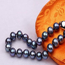 Load image into Gallery viewer, 8- 8.5mm AAA Blue Freshwater Pearl Bracelet, Freshwater Pearl Bracelet, Wedding Jewelry, Bridal Jewelry, Bridal Pearls, Wedding Pearls, Pearl Bracelet, 8mm Pearl Bracelet, 8.5mm Pearl Bracelet, Freshwater Pearls, 100Sterling.com, Freshwater Pearl Bracelet, Large Pearls, Freshwater pearls, Classic Pearl Bracelet, 100Sterling.com, Wedding Jewelry, Anniversary pearls, Evening Pearls, Daytime Pearls, Fashion Pearls