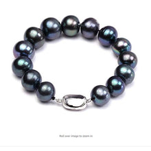 Load image into Gallery viewer, 12-13mm AAA Blue Freshwater Pearl Bracelet, Freshwater Pearl Bracelet, Wedding Jewelry, Bridal Jewelry, Bridal Pearls, Wedding Pearls, Pearl Bracelet, 12mm Pearl Bracelet, 13mm Pearl Bracelet, Freshwater Pearls, 100Sterling.com, Freshwater Pearl Bracelet, Large Pearls, Freshwater pearls, Classic Pearl Bracelet, 100Sterling.com, Wedding Jewelry, Anniversary pearls, Evening Pearls, Daytime Pearls, Fashion Pearls