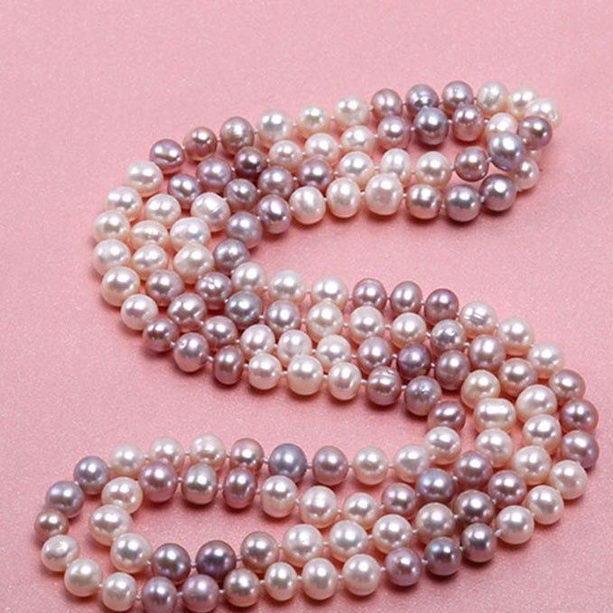 47 Inch Multi-color Freshwater Pearl Necklace from