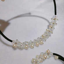 Load image into Gallery viewer, Crystal & Pearl Adjustable Necklace & Matching Bracelet