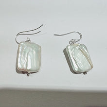 Load image into Gallery viewer, Unique Shaped Natural White Baroque Pearl Earrings, Baroque Pearl Earrings, Freshwater Pearl Earrings, Cultured Pearl Necklace, Wedding Jewelry, Bridal Jewelry, Bridal Pearls, Wedding Pearls, Pearl Necklace, Freshwater pearls, Classic Pearl Necklace, 100Sterling.com, Wedding Jewelry, Anniversary pearls, Evening Pearls, Fashion Pearls, White Pearls, Pink pearls, Baroque Pearls, High Fashion Jewelry