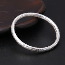 Load image into Gallery viewer, 925 Sterling Thai Silver Fish Scale Texture Bangle