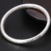 Load image into Gallery viewer, 925 Sterling Thai Silver Fish Scale Texture Bangle